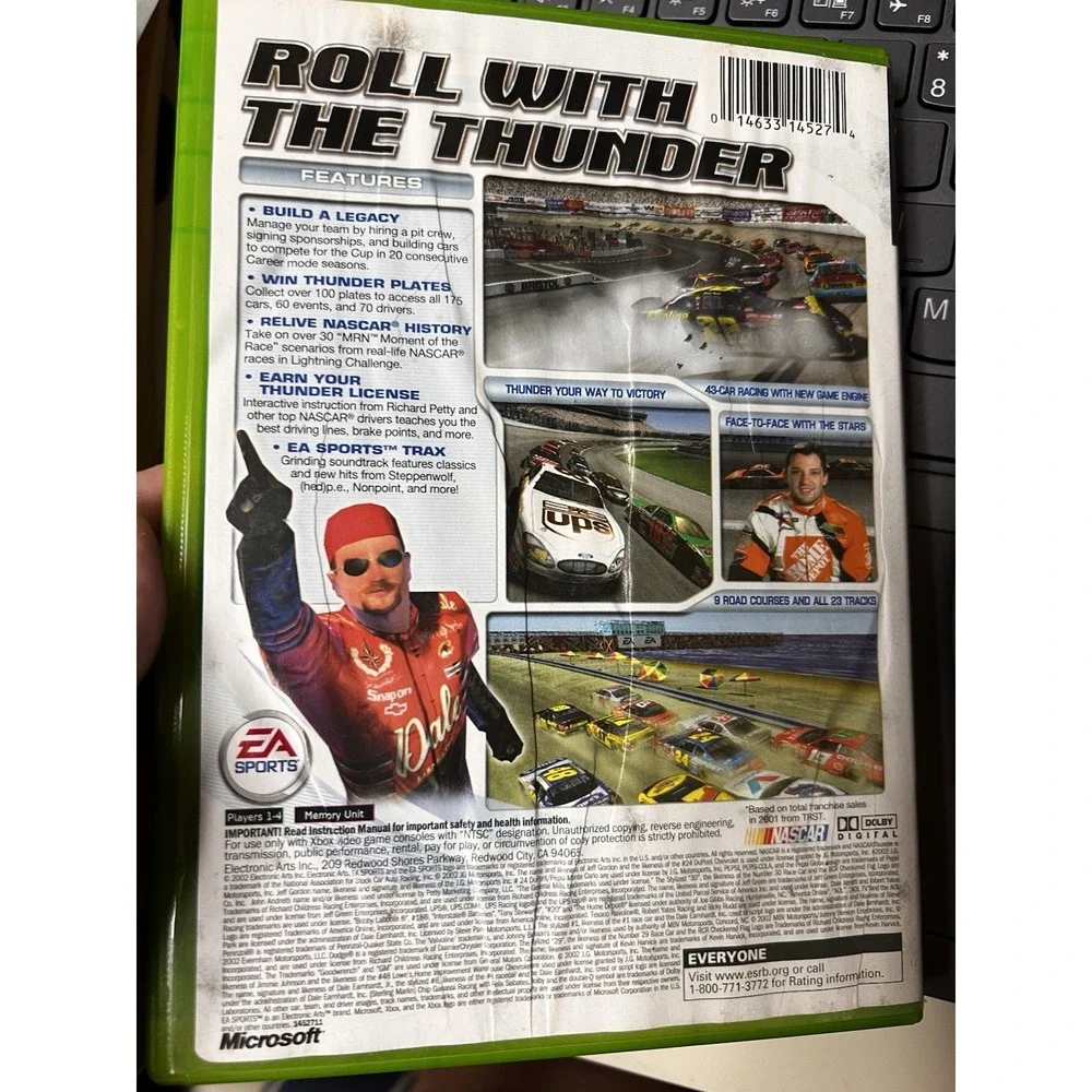 EA Sports NASCAR Thunder 2003‎ Microsoft Xbox Game with Manual CIB